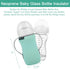 Beautyflier Set 2 (8-9 of Reusable Glass Baby Bottle Insulator Adjustable Sleeves with Double Handles Neoprene Holder