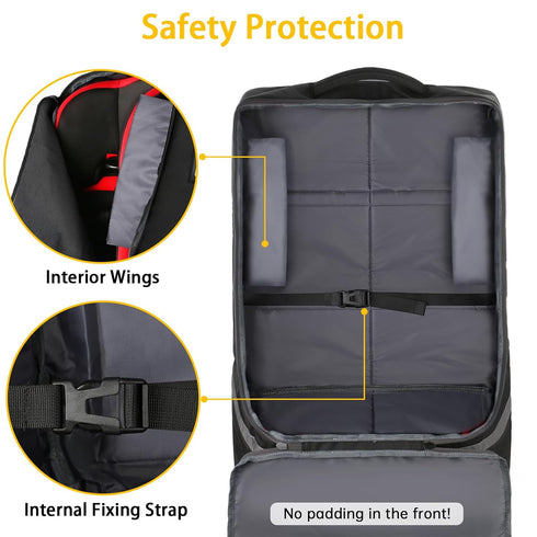 Backpack YOREPEK Padded Car Seat Travel Bag for Airplane, Heavy Duty Car Seat Bags for Air Travel, Carseat Cover