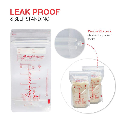 110 Count Breastmilk Storage Bags 8 Oz - Pre Sterilized & BPA Free, Leak Proof with Accurate Measurements