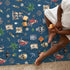 Ocean Pirate Ship Skull Parrot Palm Trees Baby Blanket, Nautical Nursery Receiving Blankets for Boys 30x40