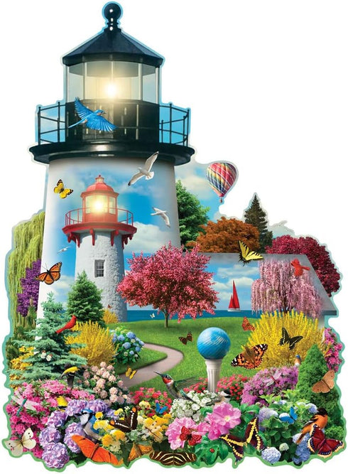 Bits and Pieces 750 Piece Jigsaw Puzzle for Adults, Lighthouse Garden by Artist Alan Giana, 20" x 27"