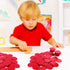 Coopay 300 Pieces Plastic Learning Counters, Bingo Chip Counting Discs for Math Practice and Poker Chips (Red Style 1)