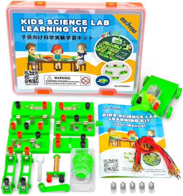 OSOYOO Science Project Learning Kit, Hands-on Electricity & Magnetism Experiments for Kids Ages 6-15
