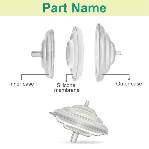 Maymom Backflow Protector - Compatible with Spectra S2 S1, 9 Plus Breastpumps - 4 pc with Bonus Flange Adapters