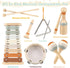 6 1 2 3 18+ Musical Instruments - in Wooden Musical Toys for Year Old Boy & Girls Birthday Gifts, Neutral Colors
