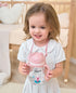 270ml/12m+/Pink/Pack 3 Oberni Toddler Sippy Cup, Tritan Baby Water Bottle With Non-Spill Valve Spout, Removable Handle
