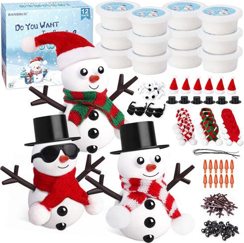 BANBBUR 12 Pack Christmas Stocking Stuffers for Kids,Christmas Crafts for Kids,Modeling Clay
