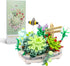 MEIEST Mini Building Blocks Succulent Plant Bonsai Model Set,Creative DIY Simulation Particle Flower
