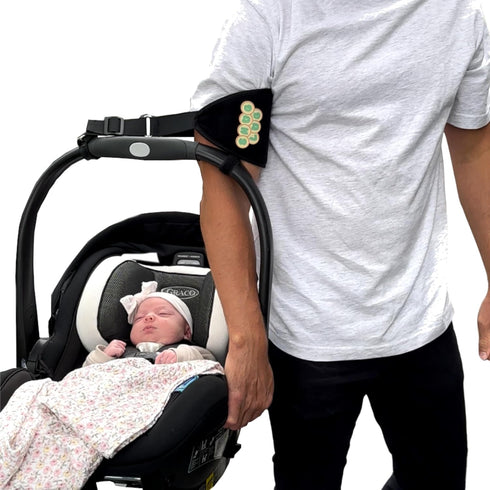 Snug Lug Infant Car Seat Carrying Strap Black Lifting aid arm wrap
