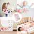 Baby Monthly Milestone Blanket, Soft Floral Memory Blanket, Newborn Growth Chart, 51x40In