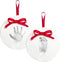 Pearhead Babyprints Baby's First Handprint or Footprint Ornament Kit, Easy No-Bake DIY Clay Impression Kit, Pack of 2