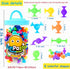 114pcs 2-4, 3-8 Suction Cup Bath Toys for Kids, Travel Essentials for Toddlers, Classroom Fidget Sensory Montessori Toy