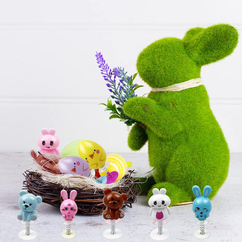 QINGQIU 24 PCS Easter Jumping Popper Toys for Kids Boys Girls Toddlers Easter Basket Stuffers Egg Fillers Gifts Party