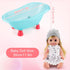 Set, 5 3 4 5 Set) SUKIPIN Baby Doll Bath Baby Dolls for Year Old Girls for Easter Basket Stuffers, Doll Bathtub Toys