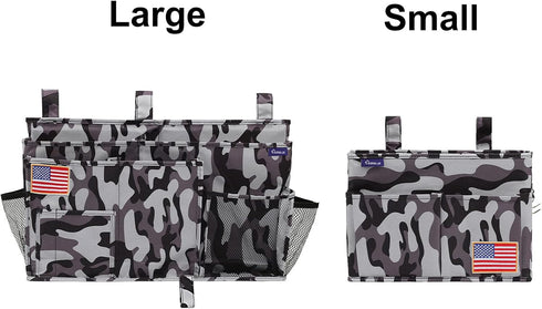 Surblue Bedside Caddy - Hanging Bed Organizer Storage Bag for Bunk Hospital Beds, College Dorms, Camp Chairs