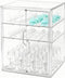 RISICULIS Baby Bottle Organizer, 3-Tier Bottle Storage for Countertop with Double Magnetic Doors,