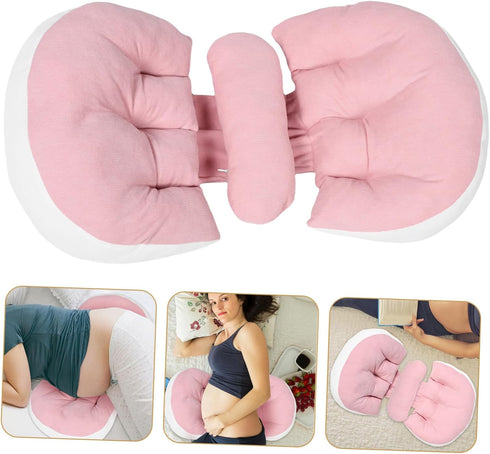 Toddmomy U Shaped Pregnancy Pillow for Side Sleeping and Nursing Belly Support Design for Back Lightweight and Portable