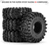 INJORA 1.0 S5 Swamp Stomper Crawler Tires, 2 Pack for TRX4M AX24 SCX24 FCX24 1/18 1/24 RC Crawler Car, 63 * 24mm