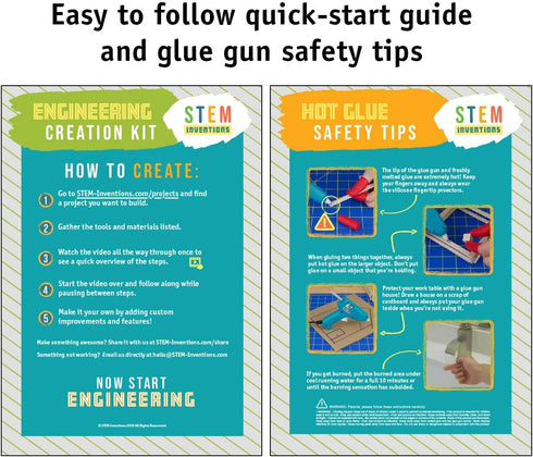 25 400 8+ STEM Craft Kit Engineering Project Ideas, Complete STEM Project Kit with Over Components for Classrooms