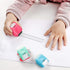 Miseyo Dashed Handwriting Lines Practice Roller Stamp, Self-Inking Line Rolling Stamps for Kids Writing - Peach.