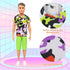 Ecore Fun 11 Items 11.5 Inch Boy Doll Clothes and Shoes, 5 Sets Fashion Casual Wear, 2 Swimwear, 4 Pairs Shoes