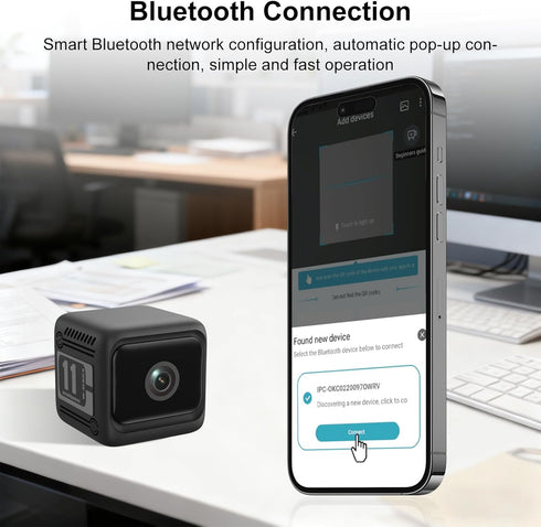Zyee Syee 4k Security Camera for Home Use, Wireless Indoor Camera with Night Vision, Motion Detection & Real-Time