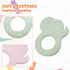 Silicone Baby Teether Toy, Teething Toy for Babies, Pink Green Elephant Shape, Babies Teether, Easy to Hold, Sensory