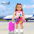 24 18 Inch Set 18 Inch ZITA ELEMENT Pcs Girl Doll Accessories Suitcase Luggage Travel Including Doll Clothes Luggage