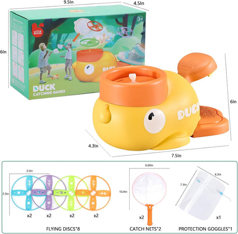 COUOMOXA Outdoor Toys Games for Kids, Stomp Launcher Flying Spinner Disc for Backyard Activities Ages 3-8