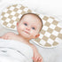 J JOYSAY 22''x11'' 4 sizex4 Checkered Plaid Dark Beige Baby Burp Cloths for Boys Girls Large Cotton Layer Baby Must