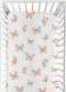 Sweet Jojo Designs Fitted Baby Crib Sheets (Pink and Taupe Boho Butterfly)