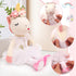SUPERGFS 3 4 5 6 Unicorn Stuffed Animals Plush Ballerina Baby Doll with Doll Carrier Cloth Accessories Ballet Shoes