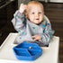 Tiny Twinkle Silicone Suction Baby Plate, Divided Dish for First Foods and Self-Feeding Toddlers (Indigo Plate)