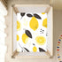 Bseiialft 52 28 Yellow Lemons Leaves Crib Sheets for Boys Girls Soft and Breathable Cotton Baby Sheets for Standard