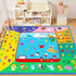 Baby Crawling Mat,Baby Play Mat for Floor,Large Cotton Educational Tummy Time Mat,