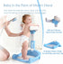 SteelSuperb Anti-Pinch 6-36 Foldable Baby Shower Stand, Toddler Shower Stand with Anti-Slip Base & Silicone, Baby
