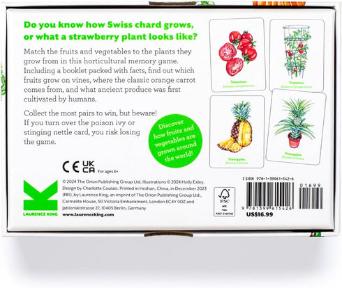 Laurence King Gardener's Match A Fruit and Vegetable Memory Game