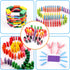 BigOtters Extra Large Domino Blocks Set - 108PCS Colorful Racing Tile Game Educational Toys for Boys Girls