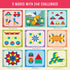 248 Set 4 5 6 7 8, Pcs Wooden Magnetic Pattern Block with Cards, Pen & Storage Bag, Montessori STEM Tangram Puzzle Toys