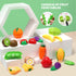 CUTE STONE Kitchen Toy with Cookware, Steam Pressure Pot, Electronic Induction Cooktop, Cut Play Food, Shopping Basket