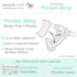 1 (5-10 lbs), Set Amazing Baby Hybrid Cloth Diaper Cover with Pocket-Sling, Newborn, Sz Use with Boosties Inserts, Gray