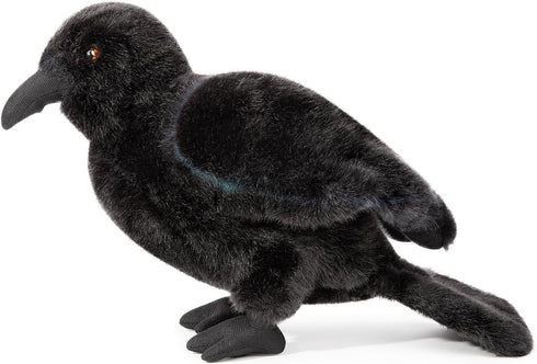 Crow Stuffed Animals - Realistic Standing Black Raven Plush Toy 10inch, Soft Plush Toy Crow Wild Animal Dolls, Cute Little Bird Raven Plush as Gift for Your Friends