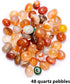 Set 17.3-Inch Yellow Mountain Imports Mancala with Solid Wood Board and Quartz Pebble Playing Pieces