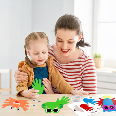 HAPMARS Animal Paper Art Craft Kit for Kids, 16 pcs Make Your Own Craft Projects for Boys Girls Age 3-8