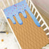 Pigsaly 27x39 Inch Crib Sheets Light Blue Gradient Ice Cream Drip Baby Sheet for Standard Crib Mattress Boys Girls