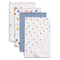 Delta Children 100% Cotton Flannel Baby Receiving Blankets for Girls and Boys, 30x30 Inches (Pack of 4), Space