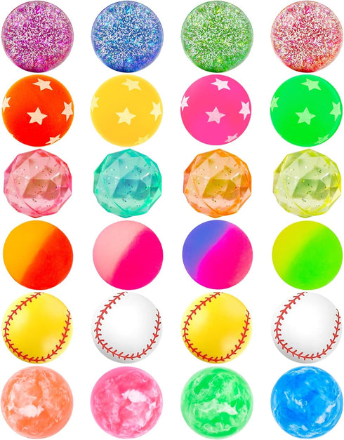 Assorted Bouncy Balls for Kids - Bouncy Toys for Party Favors, Birthdays, Classroom Prizes