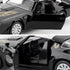 1:36 Pontiac Firebird Toy Car, Diecast Pull Back Model Car, Doors Open, Collection Kids Toy for Ages 3 and Up, Black
