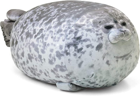Pineapple Chubby Blob Seal Plush Pillow, Cute Stuffed Animal Seal Plushie Toy, Large (23.6 inch)