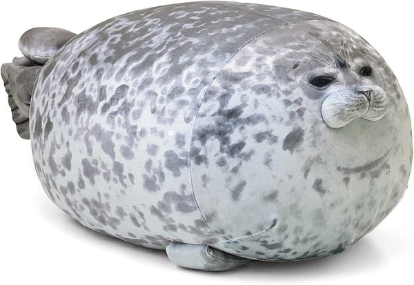 Pineapple Chubby Blob Seal Plush Pillow, Cute Stuffed Animal Seal Plushie Toy, Large (23.6 inch)